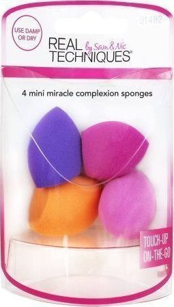 Real Techniques Set with Make Up Sponges for Foundation Mini Miracle Complexion 4 Pieces
