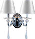 Aca Evita Vintage Lamp Wall with Socket E14 Silver 34x34cm