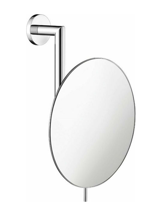 Sanco A3-MR-704 Vergrößerung Runder Badezimmerspiegel aus Metall 20x20cm Silber