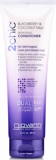 Giovanni 2 Chic Blackberry & Coconut Milk Repairing Conditi Conditioner Reconstruction/Nourishment for Dry Hair 250ml