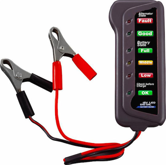 Autoline 14092 Digital Battery Tester with Crocodile Clips