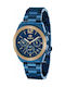 Marea Uhr Chronograph mit Blau Metallarmband B41165/4