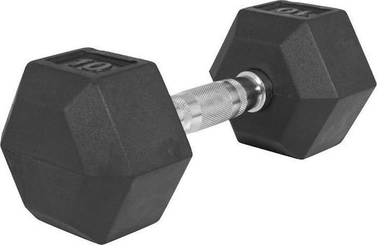 Optimum Rubber Hexagon Dumbbell 1 x 10kg