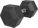 Optimum Rubber Hexagon Dumbbell 1 x 25kg