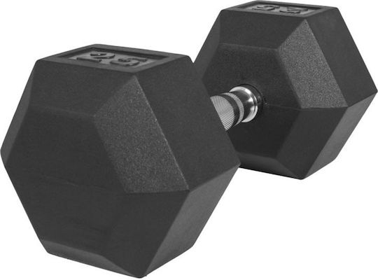 Optimum Rubber Hexagon Dumbbell 1 x 25kg