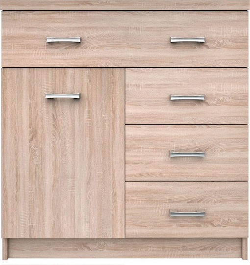 Μπουφές Top Mix Ξύλινος με Συρτάρια Δρυς 80x33x85cm