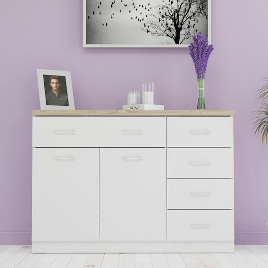 Μπουφές Gaby Ξύλινος με Συρτάρια 120x33x85cm