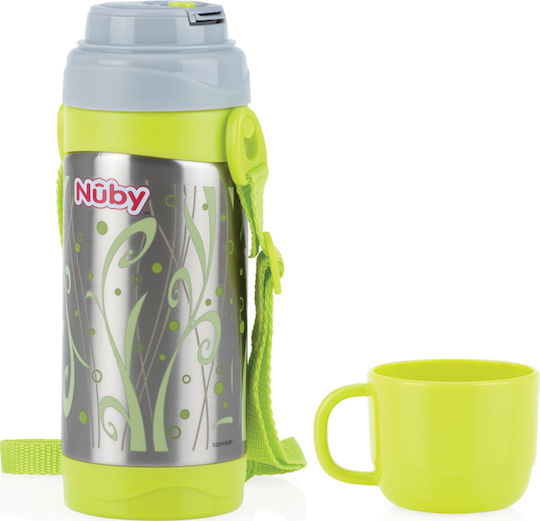 Nuby Παιδικό Ποτηράκι από Μέταλλο Πράσινο 360ml για 24m+