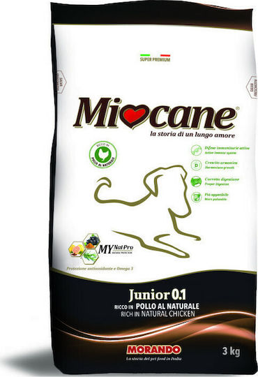 Miocane Junior 0.1 3kg Dry Food for Puppies with Chicken