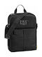Fabric Shoulder / Crossbody Bag Charlie II with Zipper & Adjustable Strap Black 20.5x10x35cm 83460-01