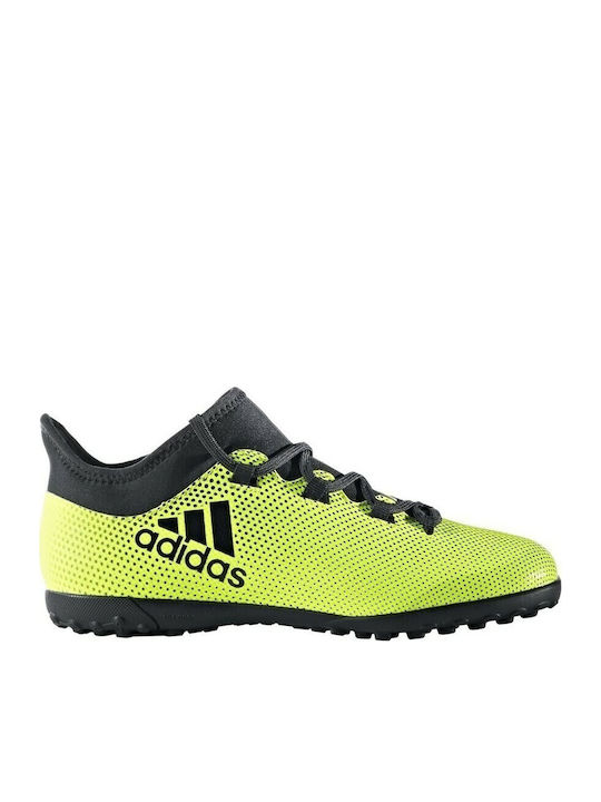 X Tango 17.3 TF Kids Turf Soccer Shoes with Sock Yellow