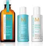 Moroccanoil Women's Travel Hair Care Set Volume Travel with Shampoo / Conditioner / Oil 3pcs