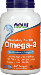 Now Foods Molecularly Distilled Omega 3 200 μαλακές κάψουλες
