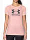 Under Armour Treadborne Train Sport Crew Women's Athletic Blouse Pink