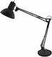 Aca Bürobeleuchtung mit klappbarem Arm für E27 Lampen 16.5x36cm in Schwarz Farbe