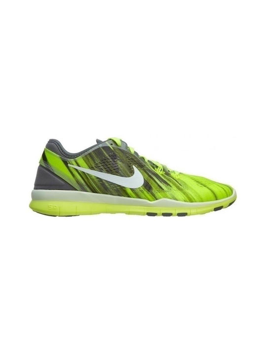 Nike Free TR Print 704695-004 Sport Shoes Training Yellow