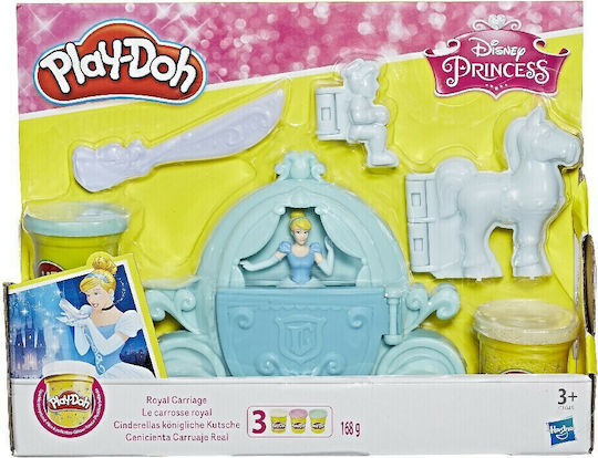 Hasbro Play-Doh Πλαστελίνη - Παιχνίδι Disney Princess Cinderella Royal Carriage για 3+ Ετών, 3τμχ
