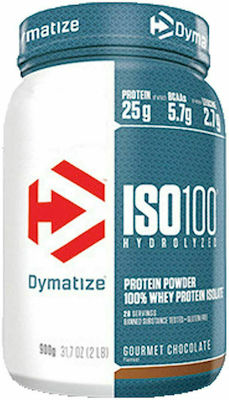 Dymatize ISO 100 Hydrolyzed Πρωτεΐνη Ορού Γάλακτος Χωρίς Γλουτένη & Λακτόζη με Γεύση Gourmet Chocolate 932gr