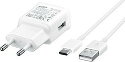 Samsung Ladegerät mit USB-A Anschluss und Kabel USB-C Weißs (EP-TA50EWE+EP-DN930CWE Bulk)