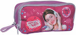 Gim Fabric Pencil Case with 1 Compartment Pink