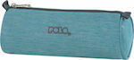 Polo Fabric Pencil Case with 1 Compartment Light Blue