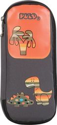 Polo Fabric Pencil Case Animal with 1 Compartment Gray