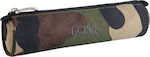 Polo Fabric Pencil Case with 1 Compartment Green