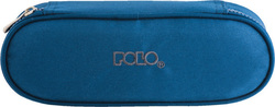 Polo Pencil Case with 1 Compartment Blue