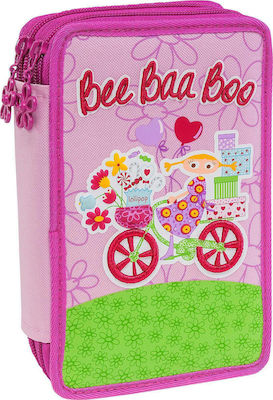 Graffiti Bee Baa Boo Pencil Case Full with 2 Compartments Fuchsia