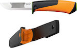 Fiskars Knife Orange with Blade made of Steel in Sheath