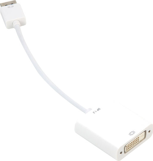 Sharkoon DisplayPort Männlich Zu DVI-D Weiblich Konverter Weiß