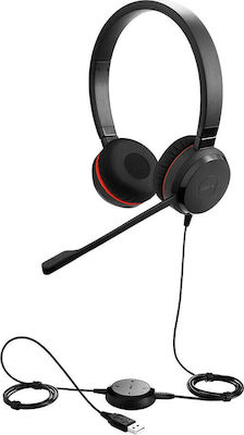 Jabra Evolve 30 II Duo On Ear Multimedia Headphone with Microphone USB-A