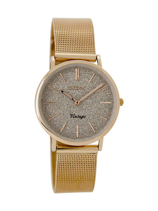 Oozoo Watch with Pink Gold Metal Bracelet C8839