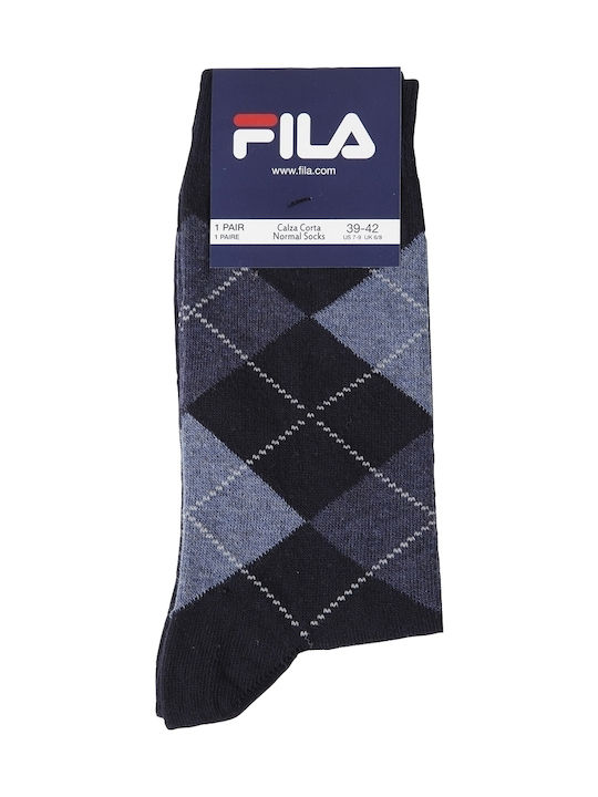 Fila Normal Classic Bărbați Șosete cu Model Albastre 1Pachet