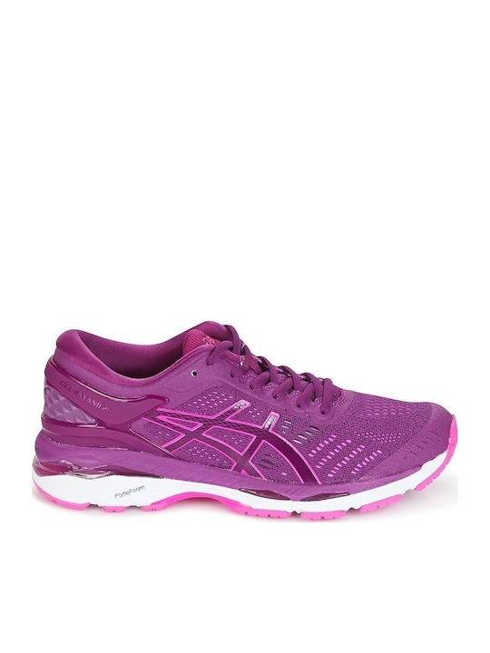 ASICS Gel-Kayano 24 Γυναικεία Αθλητικά Παπούτσια Running Prune / Pink Glow / White