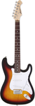 Aria Electric Guitar STG-003 with SSS Pickups Layout, Tremolo, Rosewood Fretboard in 3 Tone Sunburst