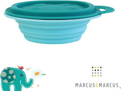 Marcus & Marcus Silicone Bowl with Foldable Lid Turquoise