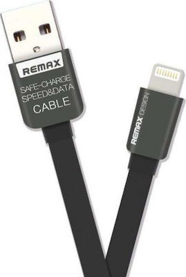 Remax Flat USB to Lightning Cable Μαύρο 1m (KingKong)