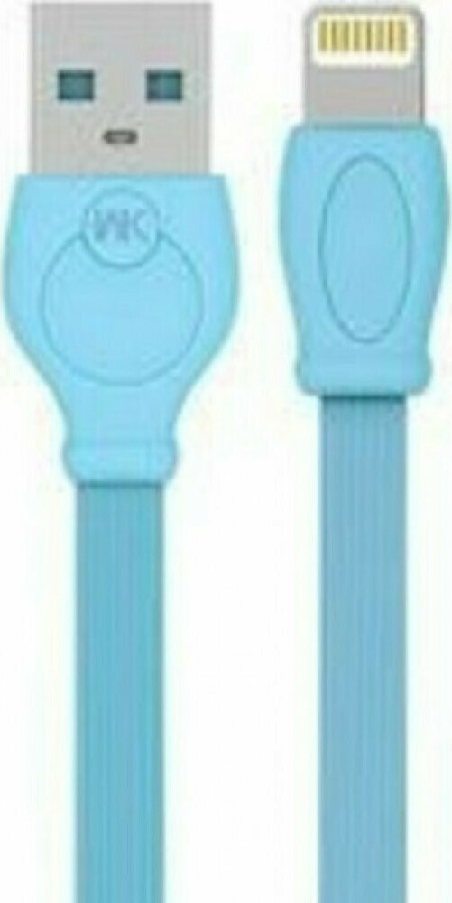 WK Flat USB to Lightning Cable Μπλε 1m (WDC023BL) Skroutz.gr
