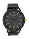 Oozoo Watch Battery with Black Leather Strap C9028