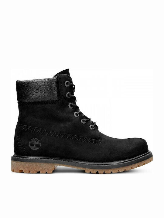 Buty 6inch Premium Δερμάτινα Γυναικεία Αρβυλάκια με Μεσαίο Τακούνι Μαύρα