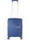 American Tourister Soundbox Spinner Cabin Hard Blue Suitcase With 4 Wheels Height 55cm