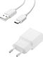 BWOO Φορτιστής με Θύρα USB-A και Καλώδιο USB-C Λευκός (BO-C23)
