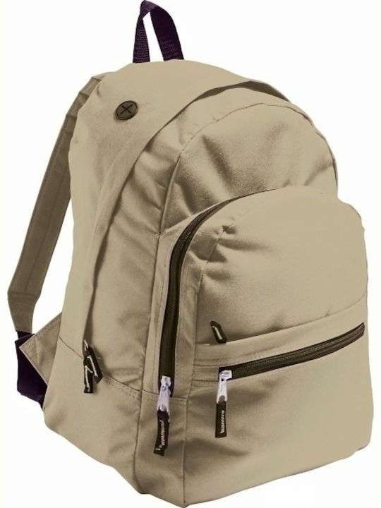 Sol's Express Beige School Bag Backpack Junior High-High School in Beige color