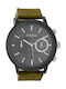 Oozoo Watch Battery with Green Leather Strap C9057