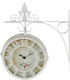 Inart Ρολόι Τοίχου Μεταλλικό Αντικέ 31.5x36cm