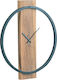 Woodwell Ρολόι Τοίχου Ξύλινο 45cm