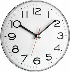 TFA Wall Clock Metallic White 28x40cm