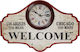 Espiel Welcome Wanduhr Hölzernes Weiß