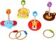 Tooky Toys Wooden Interactive Toy Rings Animals for 3+ Years (Various Designs) 1pc